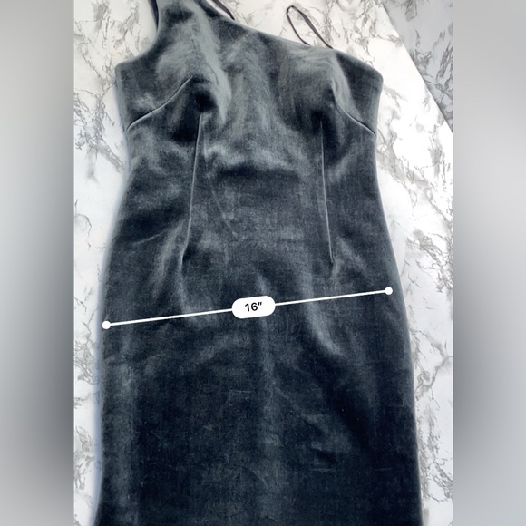 Eliza J Charcoal Gray One Sleeve Bussle Dress Size 14 Perfect for NYE - Picture 5 of 14